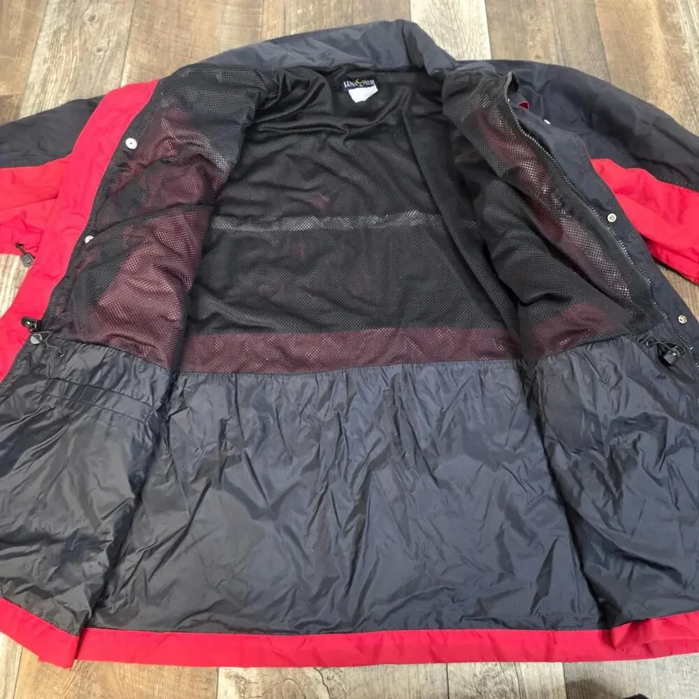 Vintage Y2K Coca Cola Super Bowl 2000 Windbreaker Jacket Red Black Size XL
